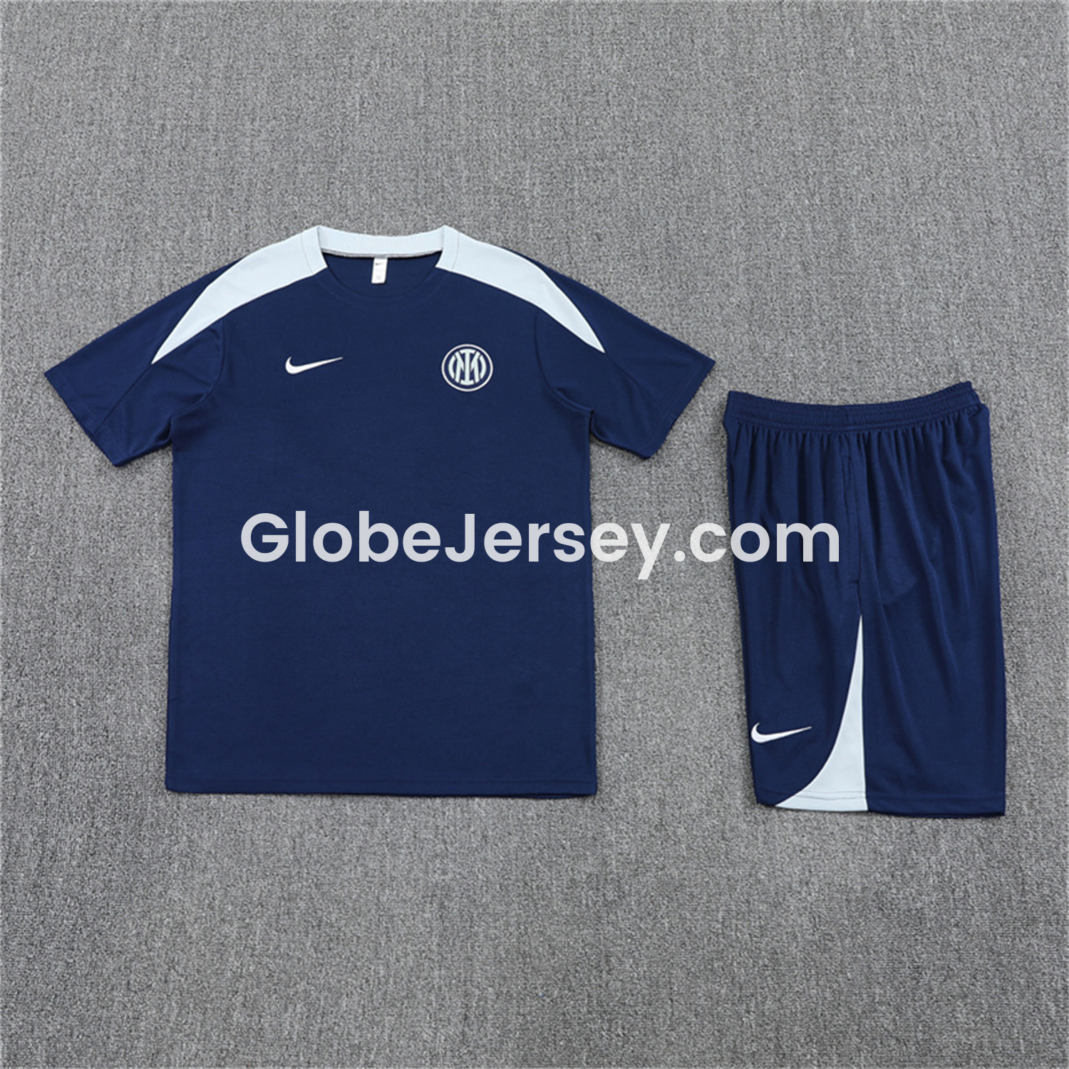Inter Milan 25-26 Short-Sleeve Training Set - Deep Blue Top & Deep Blue shorts