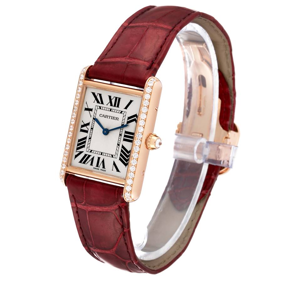 Cartier Tank Louis Rose Gold Diamond Ladies Watch WJTA0014