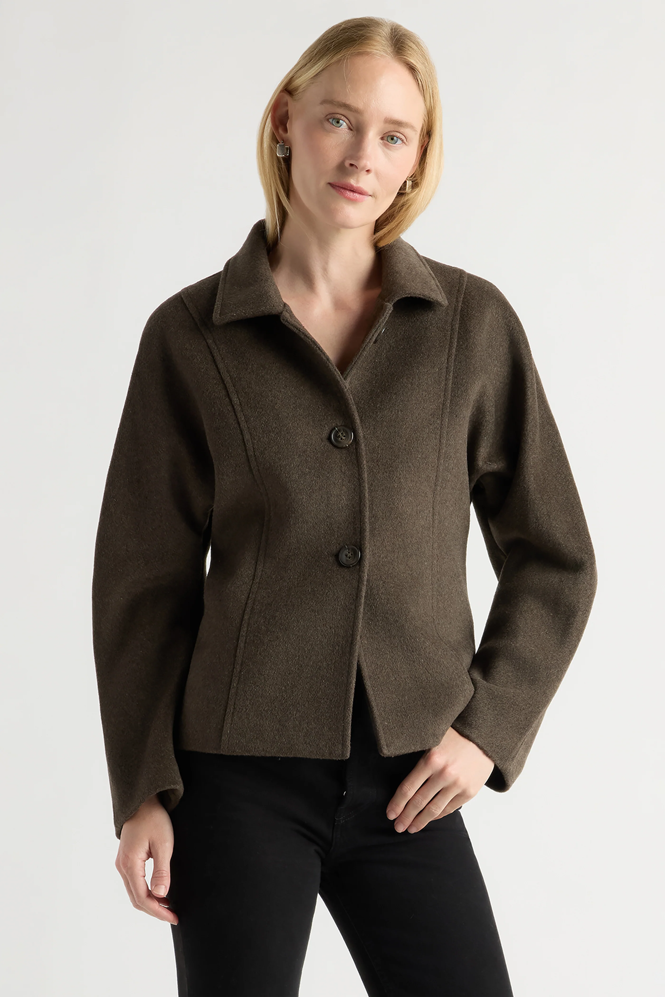Vera Exposed-Seam Structured Wool Jacket