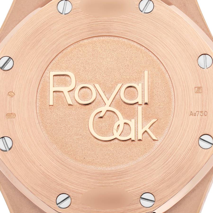 Audemars Piguet Royal Oak Rose Gold Black Dial Mens Watch 26320OR