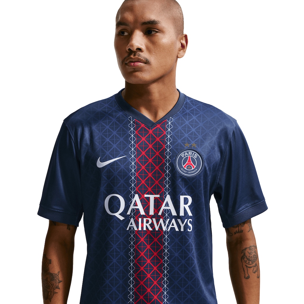 PSG Nike Home Stadium Shirt 2025-26 - Champions of Europe 2026 Print