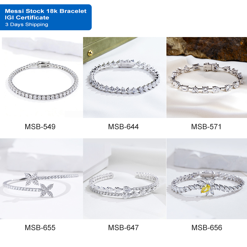 14k 18k Gold 3carat 4carat 5carat 10carat Tennis Bracelet Lab Grown Diamond Tennis Chain