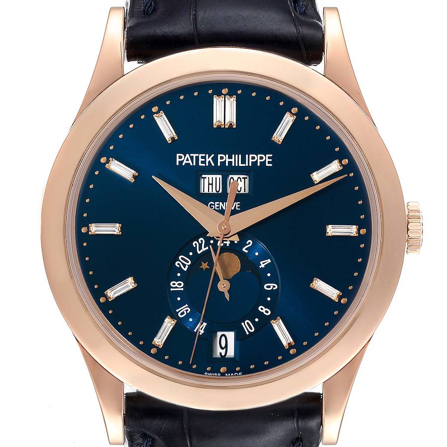 Patek Philippe Complications Annual Calendar Rose Gold Diamond Watch 5396