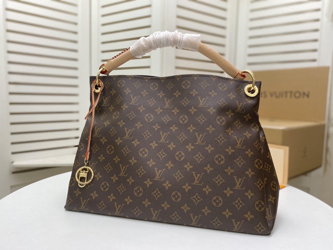 Louis Vuitton Artsy MM Monogram Canvas Hobo Bag Brown 41cm M44869