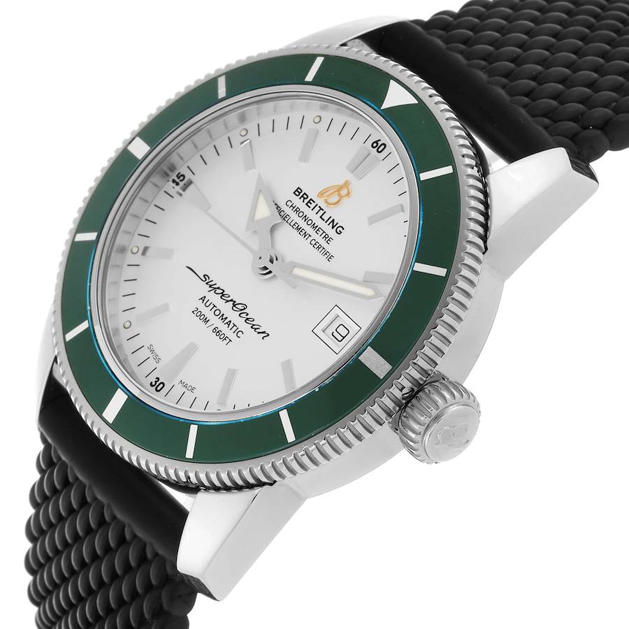 Breitling Superocean Heritage 42 Green Bezel Steel Mens Watch A17321