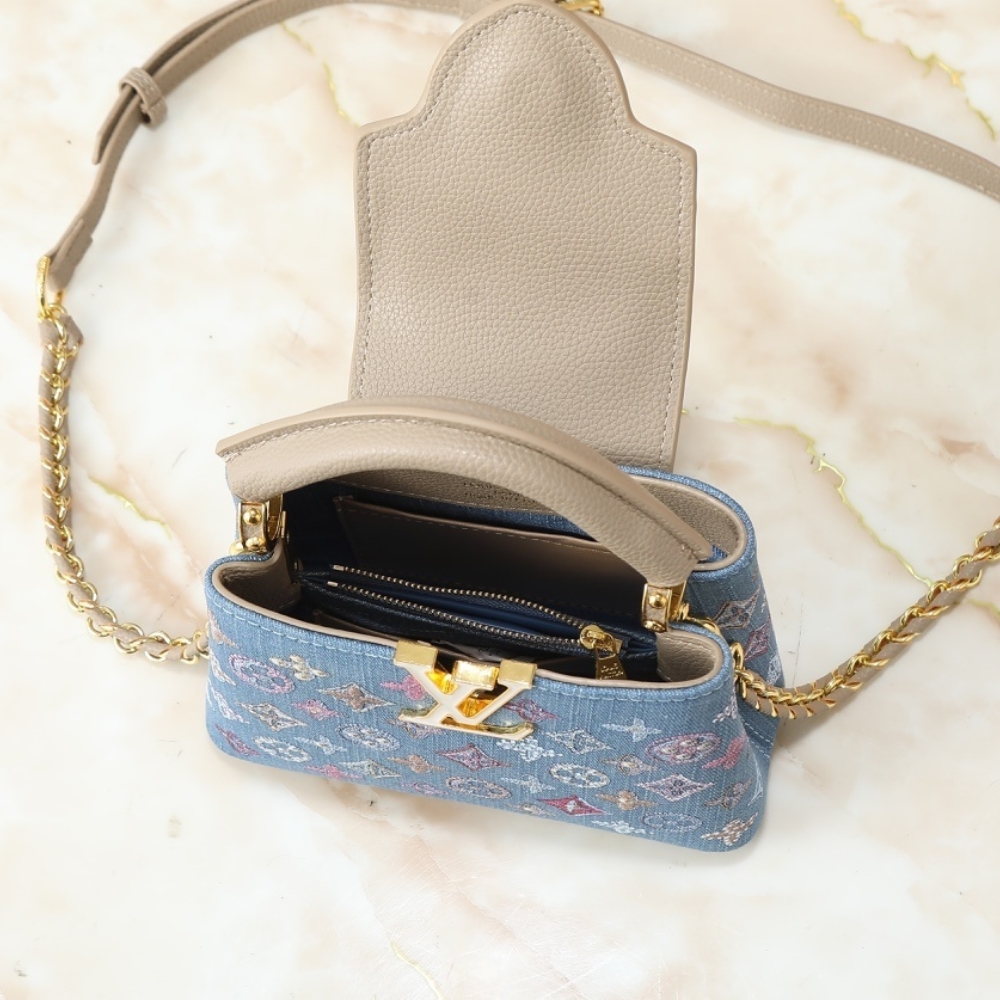 Louis Vuitton Capucines Mini Denim Blue 21Cm M12947