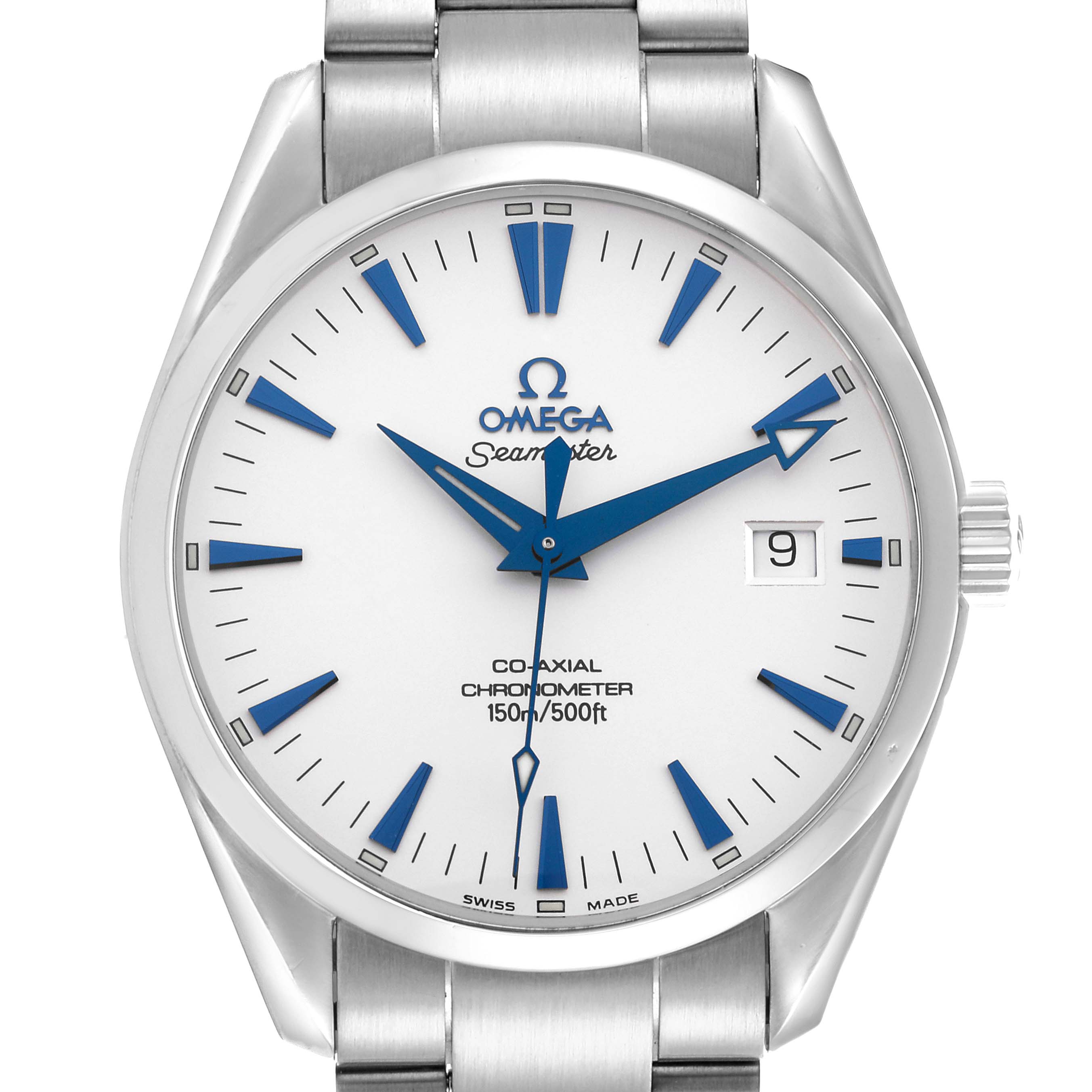 Omega Seamaster Aqua Terra Blue Hands Steel Mens Watch 39.2 MM 2503.33.00