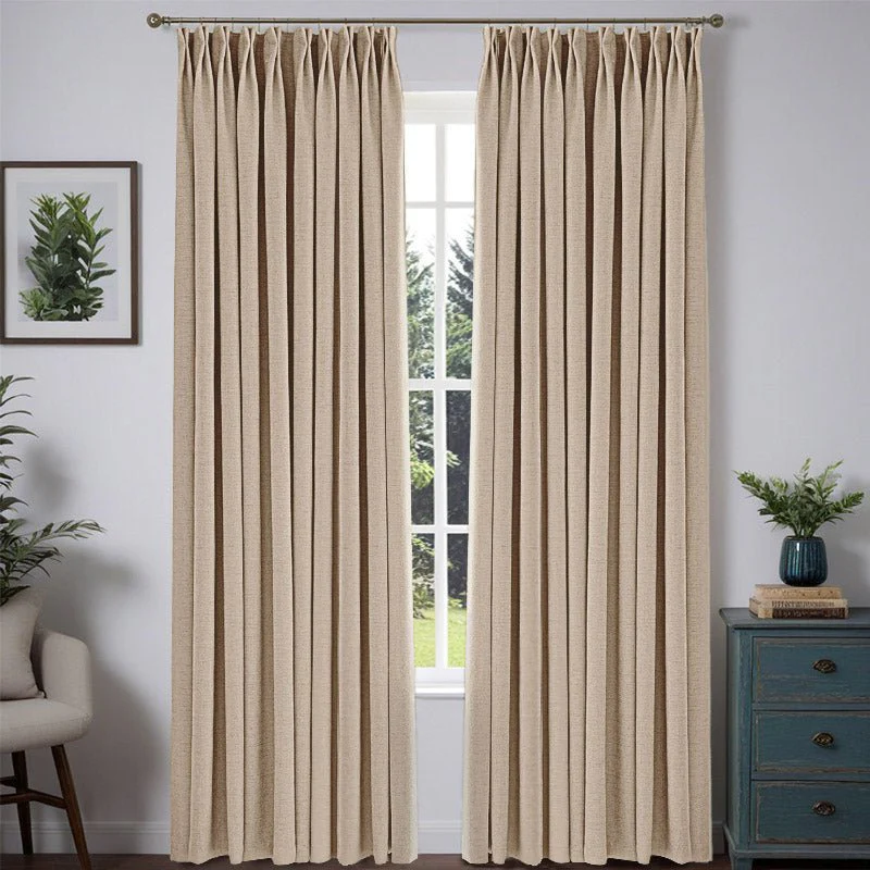 Custom Heavyweight Linen Drape - Khaki