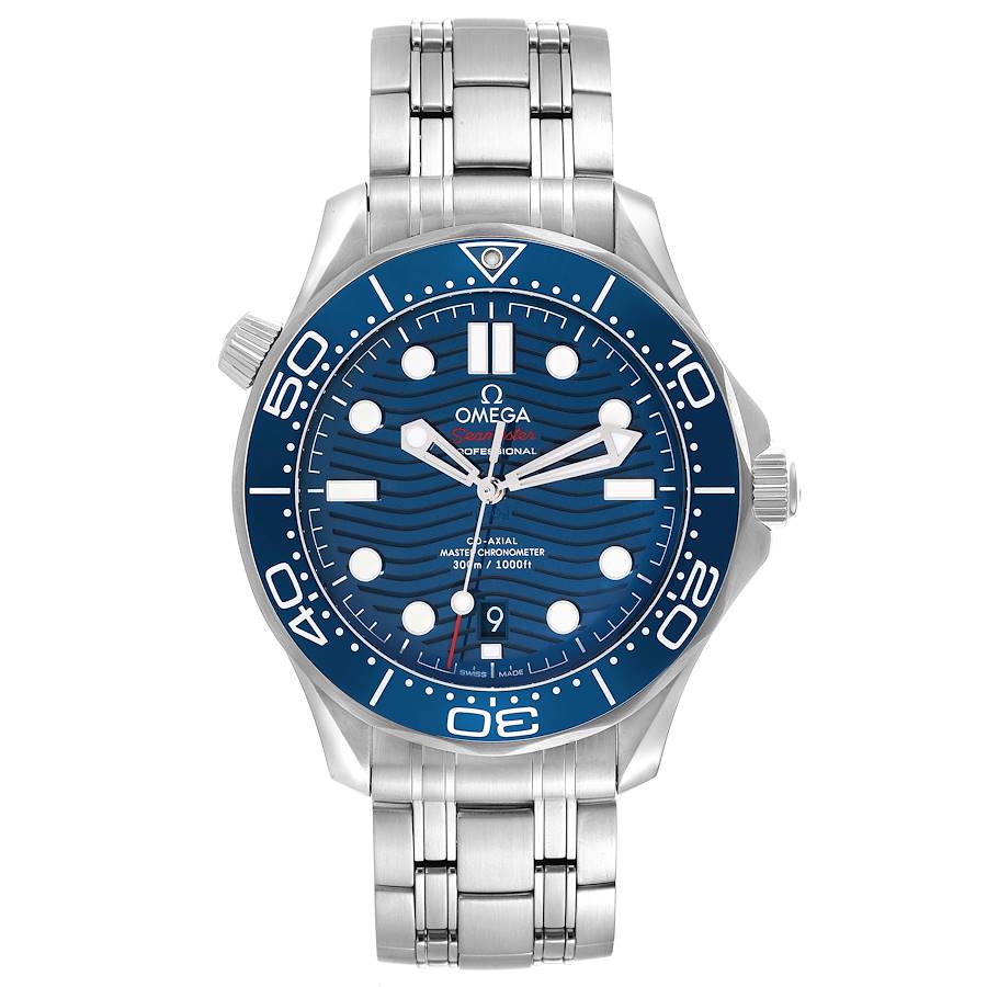 Omega Seamaster Diver Blue Dial Steel Mens Watch 210.30.42.20.03.001