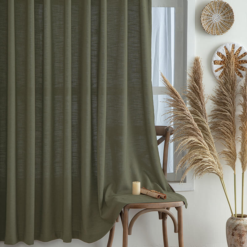 Custom Heavyweight Linen Drape Pleated