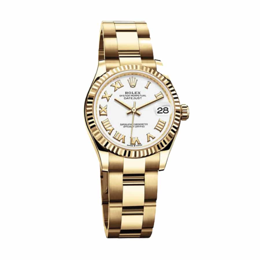 Rolex Datejust Yellow Gold White Dial Oyster 278278 Super Clone
