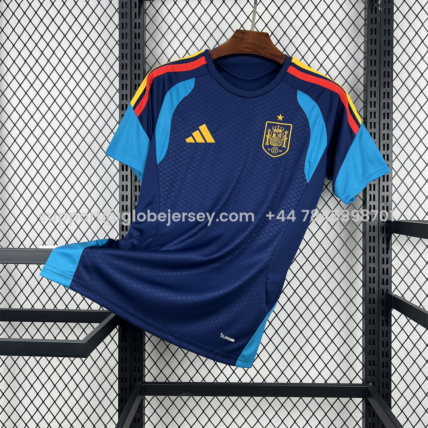 Spain 2026 Dark Blue Pre-Match Training Jersey - Fans Version