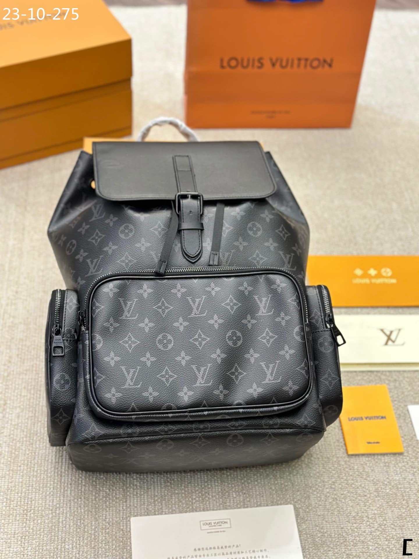 Louis Vuitton Backpack Monogram Black 45Cm