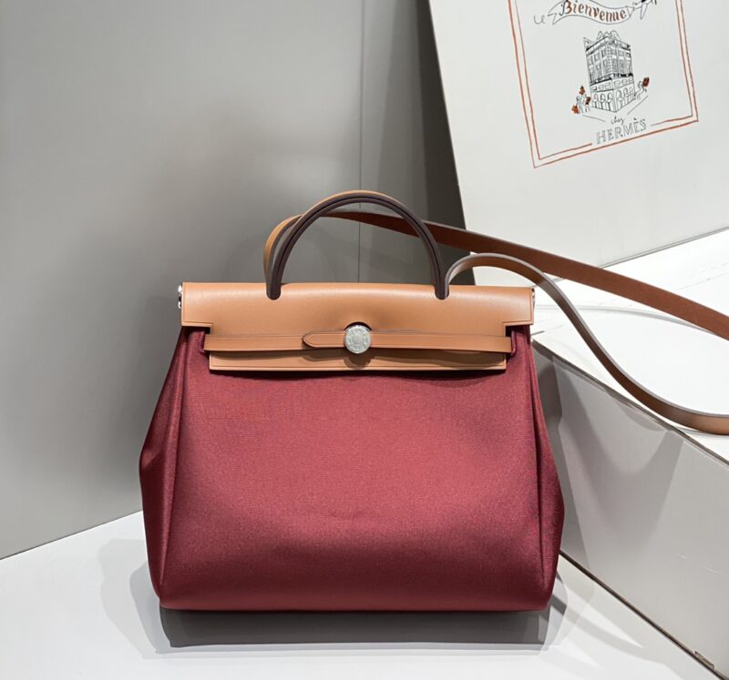 Replica Hermès Herbag 31Cm Bordeaux Red