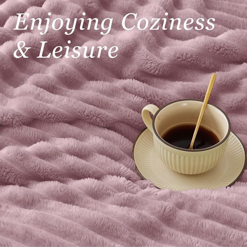 VELVETIER Fleece Throw Blanket for Couch