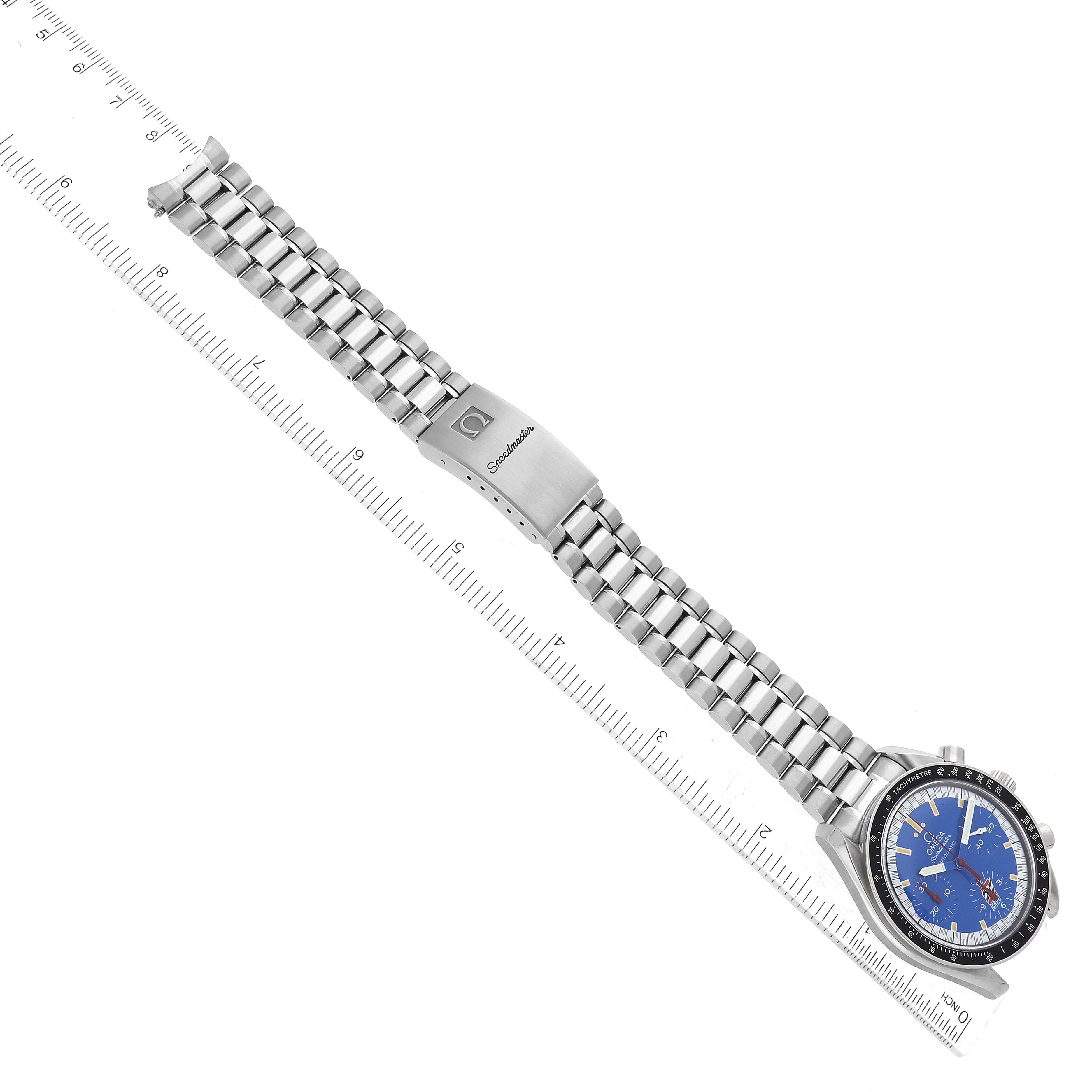 Omega Speedmaster Schumacher Blue Dial Steel Mens Watch 39.0 MM 3510.80.00