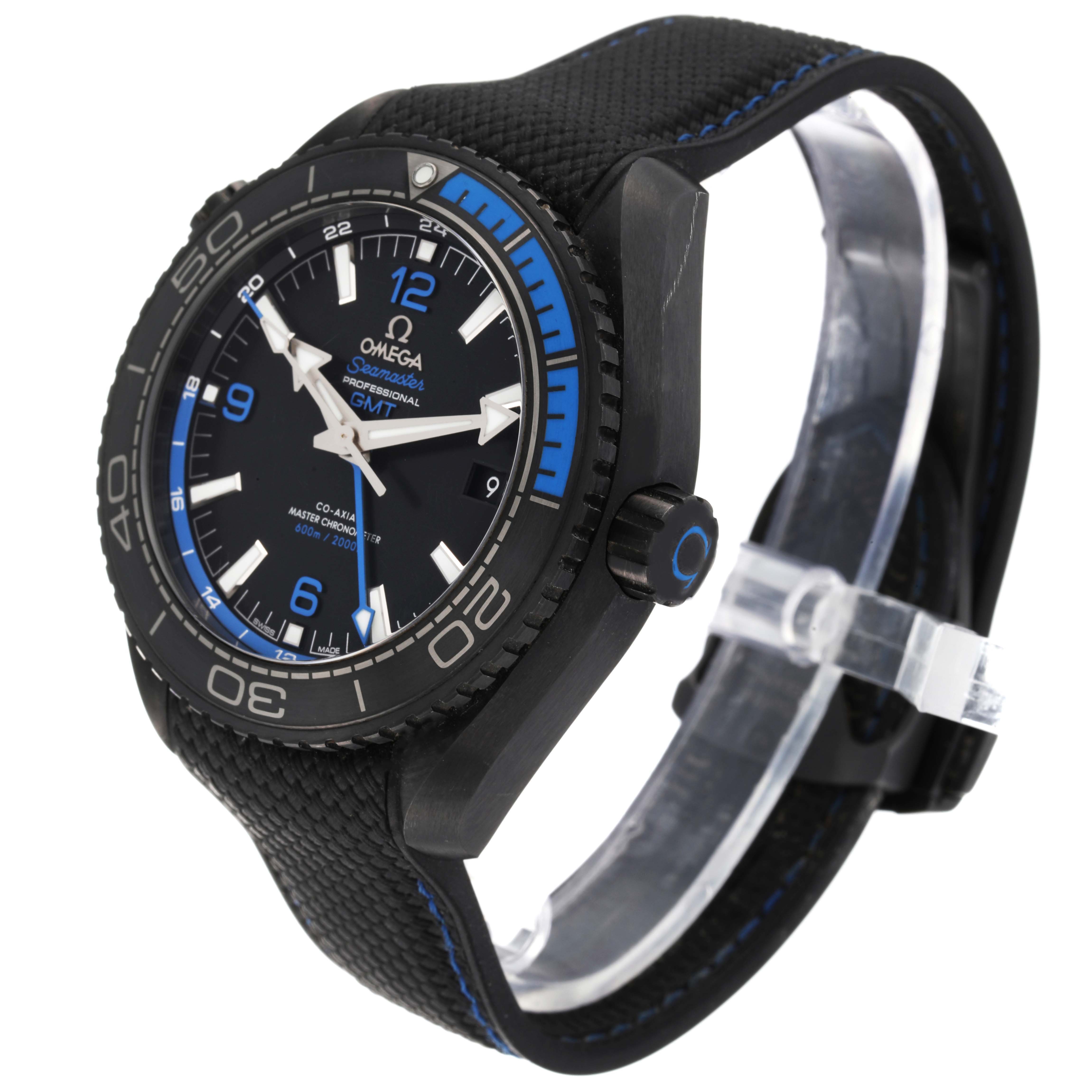Omega Planet Ocean Deep Black Ceramic GMT Watch 45.5 MM 215.92.46.22.01.002