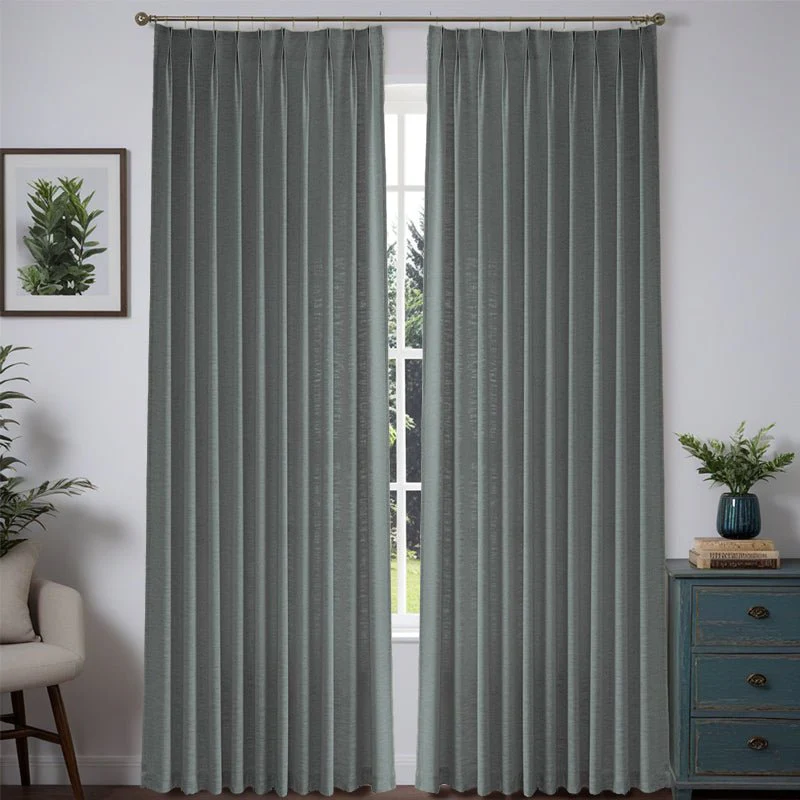 Custom Heavyweight Linen Drape Pleated - 36 Colors