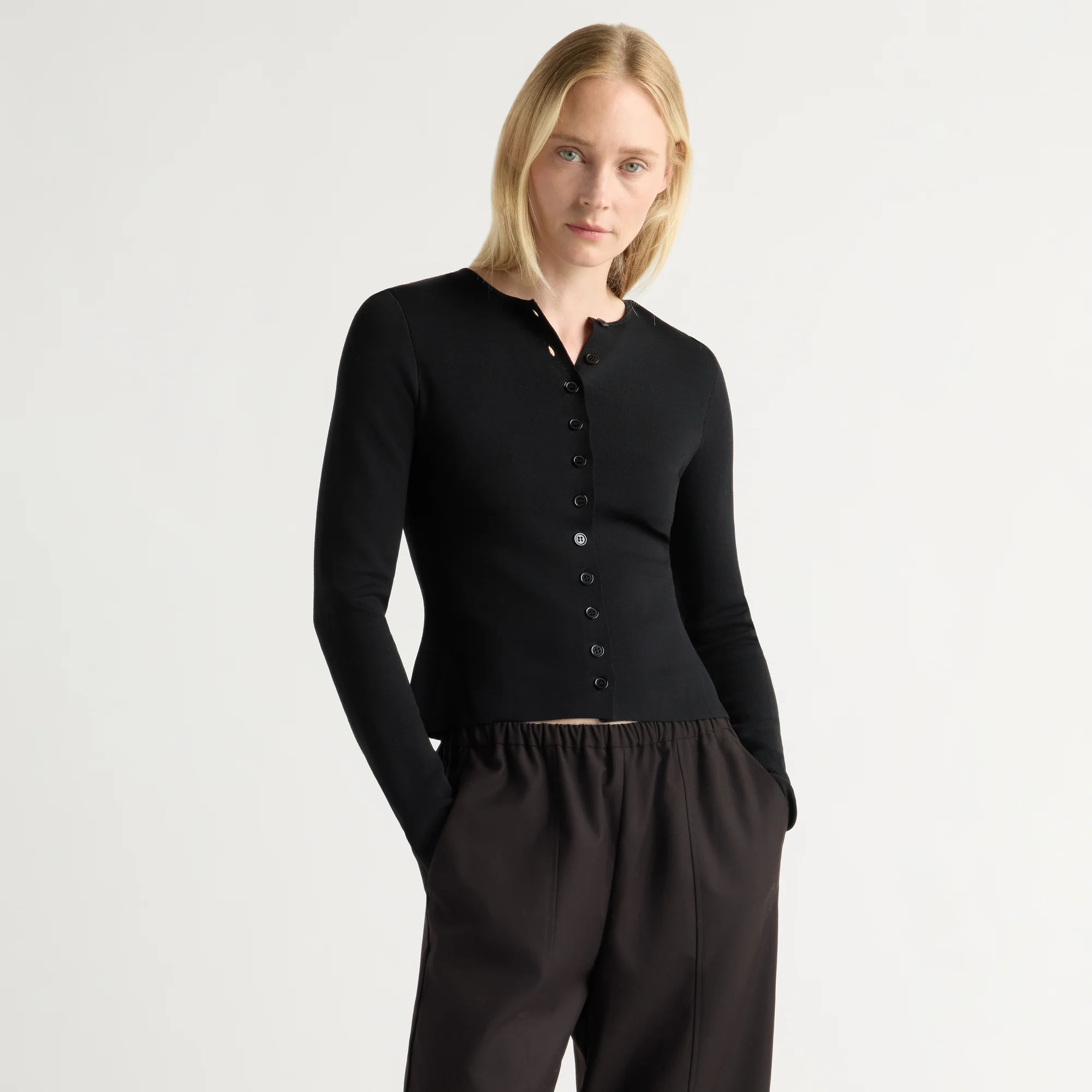 Charla Button Milano-Stitch Sweater