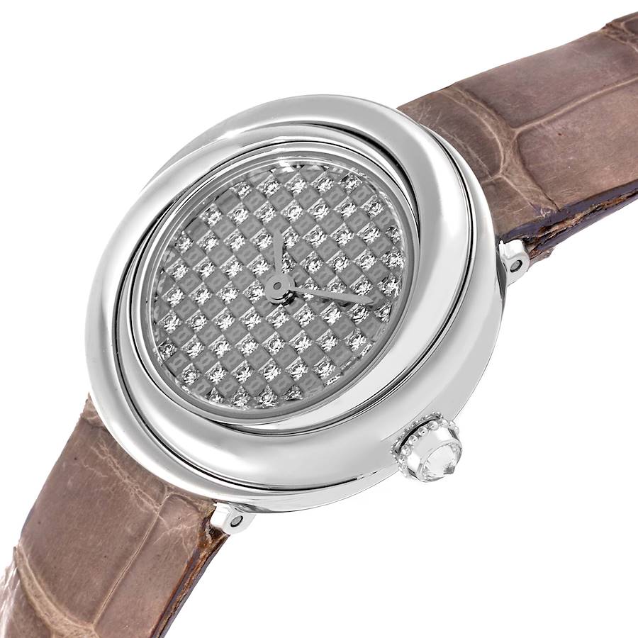 Cartier Trinity White Gold Diamond Dial Ladies Watch WG201156 Papers