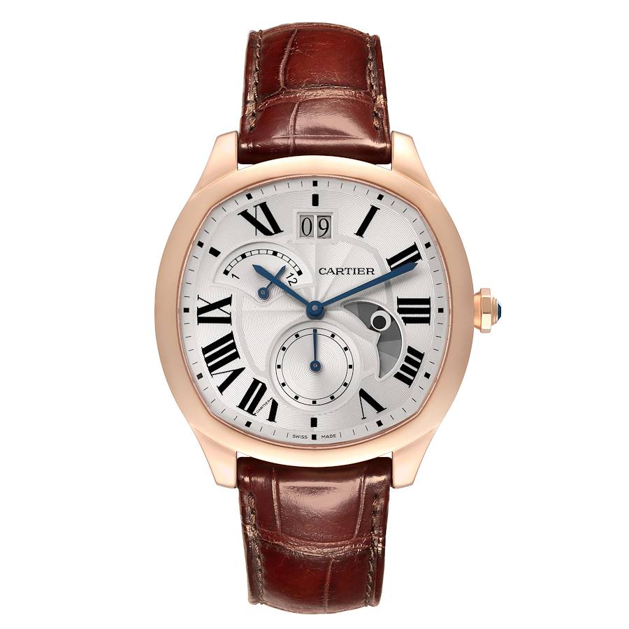 Cartier Drive Retrograde Rose Gold Chronograph Mens Watch WGNM0005
