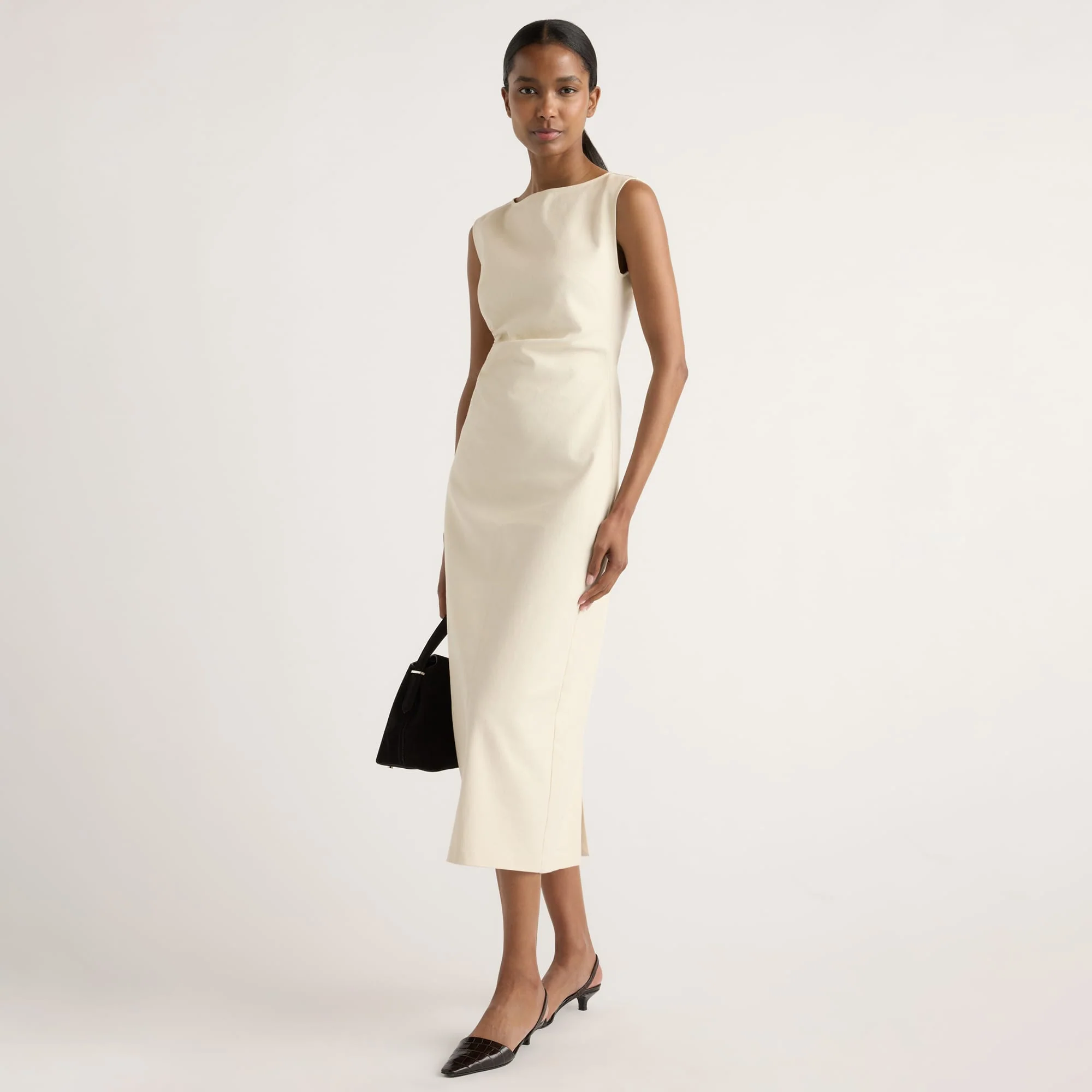 Inari Cotton Twill Boat-Neck Dress