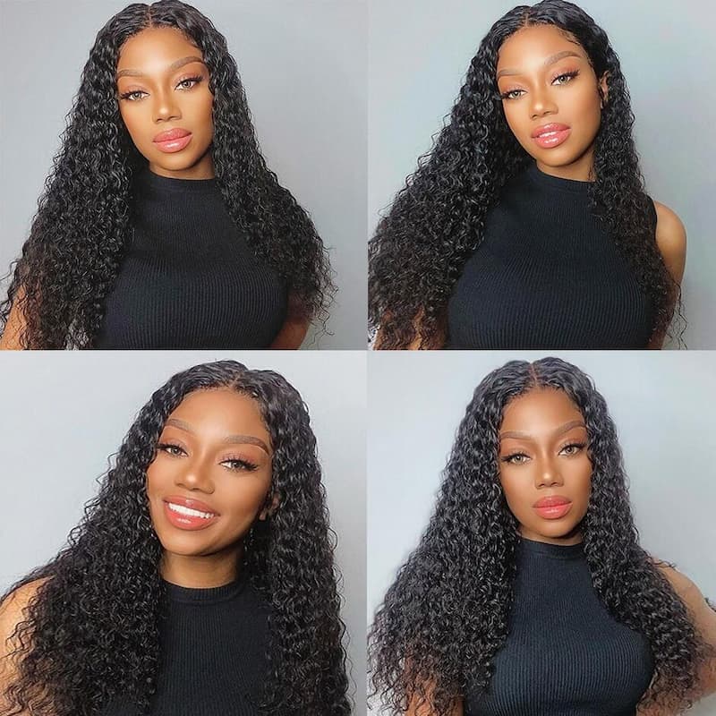$199=3 Wigs | 18inch 4x4 Lace Wig Curly + 16inch Pre-Cut Glueless 5x6 Lace Closure Loose Body + 10inch 13x4 Lace Balayage Highlight Straight Bob Wig