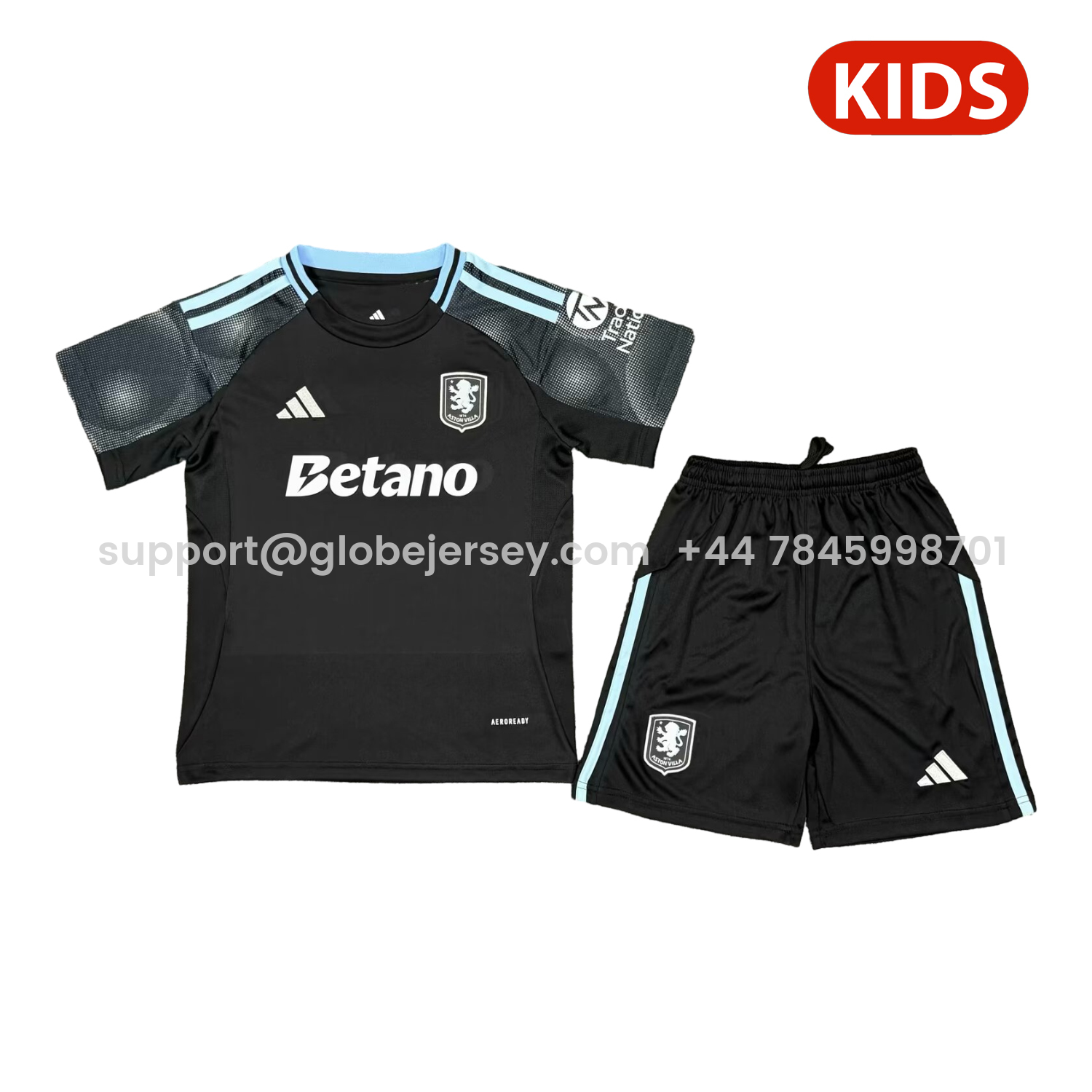 Aston Villa 25-26 Away Kids Kit