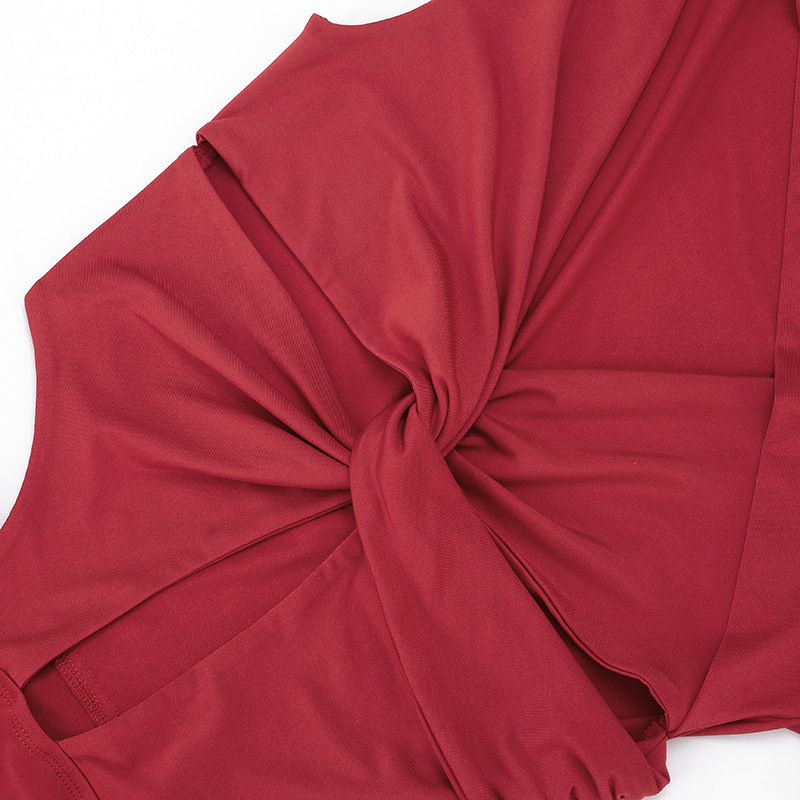 Women Hollow-Out One-Sleeve Sexy Dress