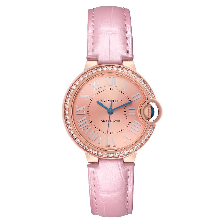 Cartier Ballon Bleu Rose Gold Diamond Ladies Watch WJBB0076