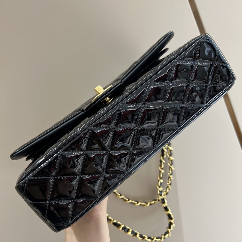 CHANEL Classic Flap 25cm Patent Black
