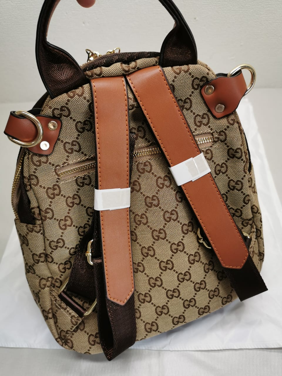 Gucci Supreme Canvas Backpack Beige 29Cm
