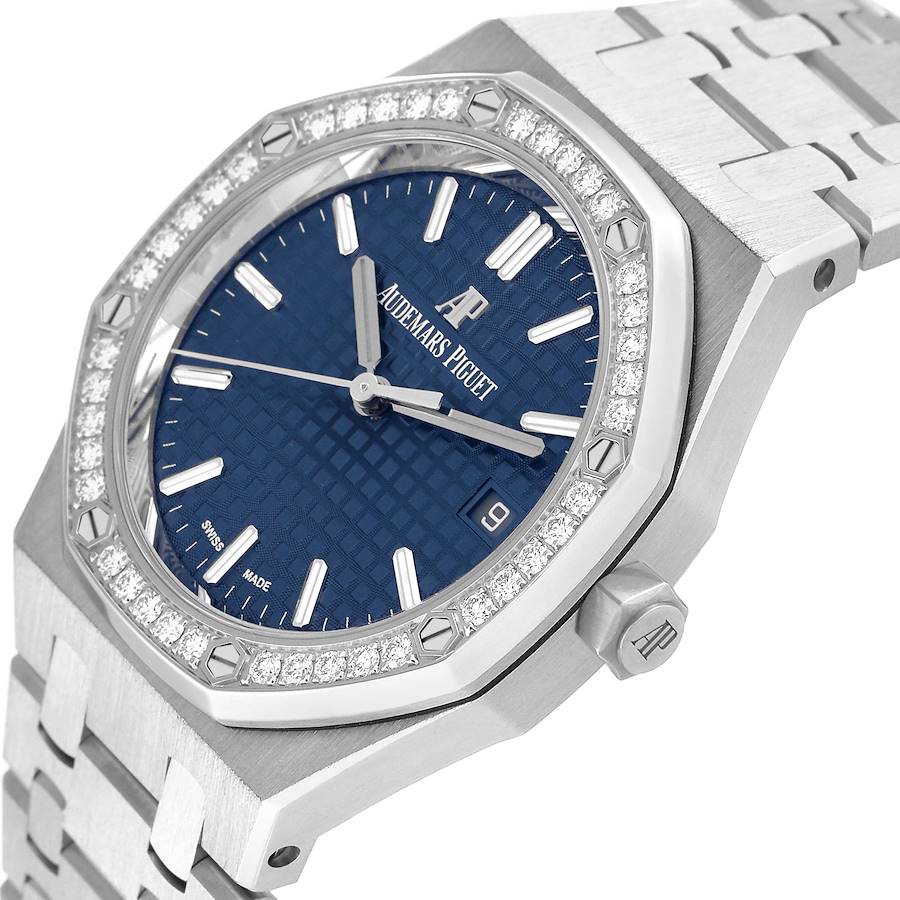 Audemars Piguet Royal Oak 37mm Steel Diamond Mens Watch 15451ST