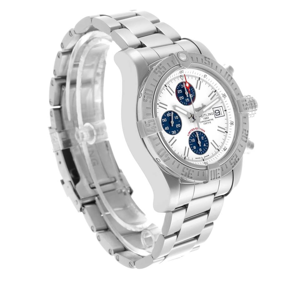 Breitling Avenger II White Dial Steel Mens Watch A13381