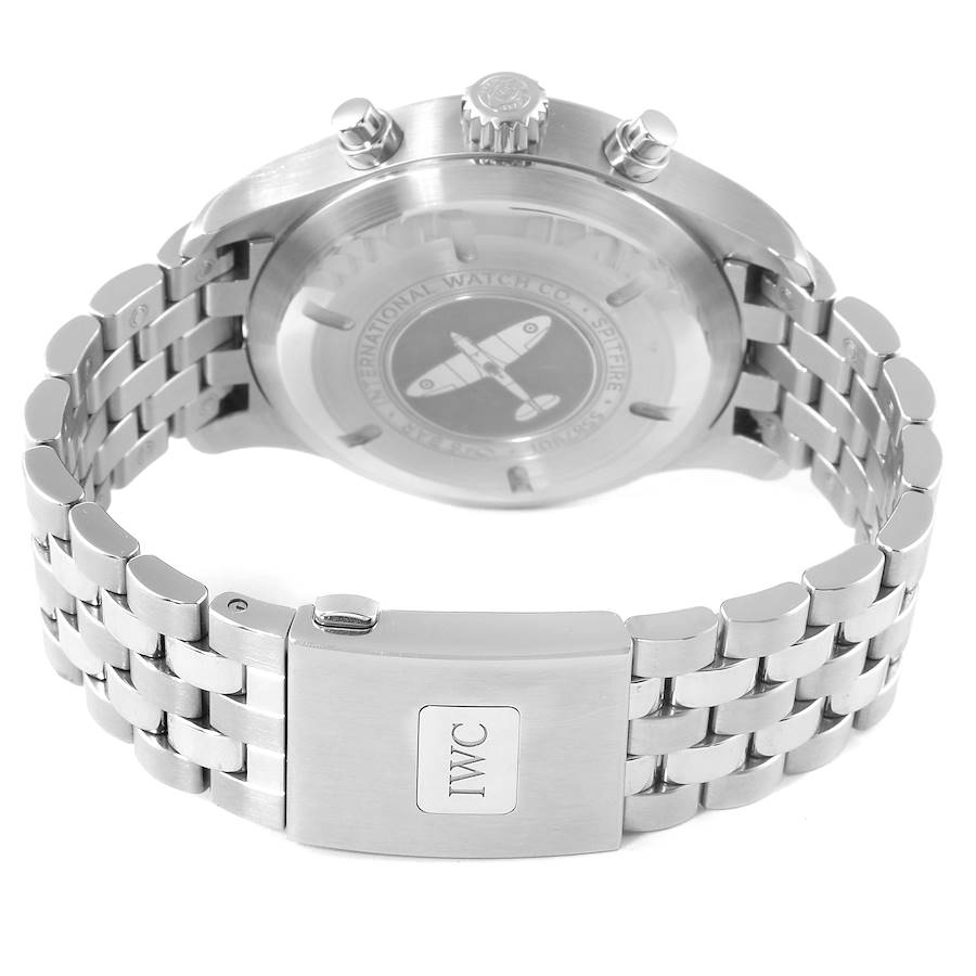 IWC Pilot 41mm Gray Dial Chronograph Steel Mens Watch IW388102