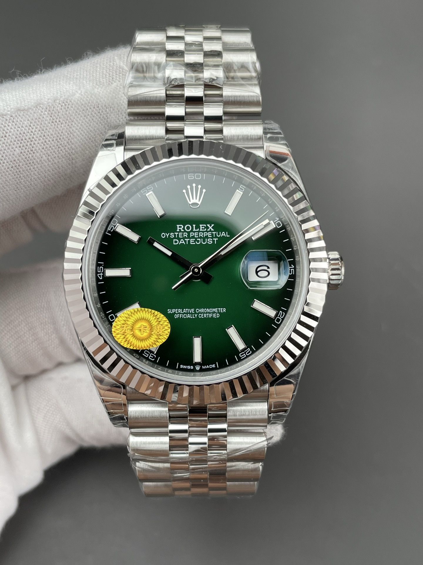 Smoky Green Datejust, Enamel Gradient Green Dial