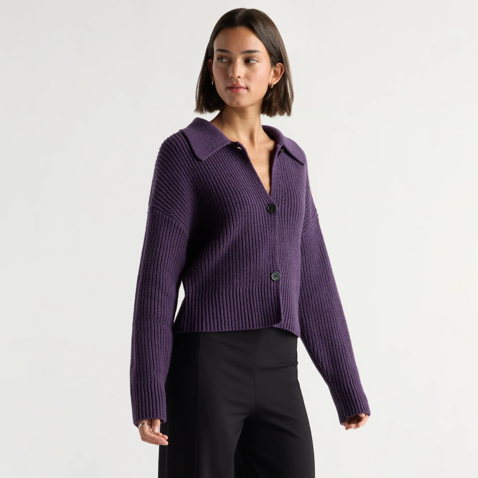 Rory Collared Button Cardigan