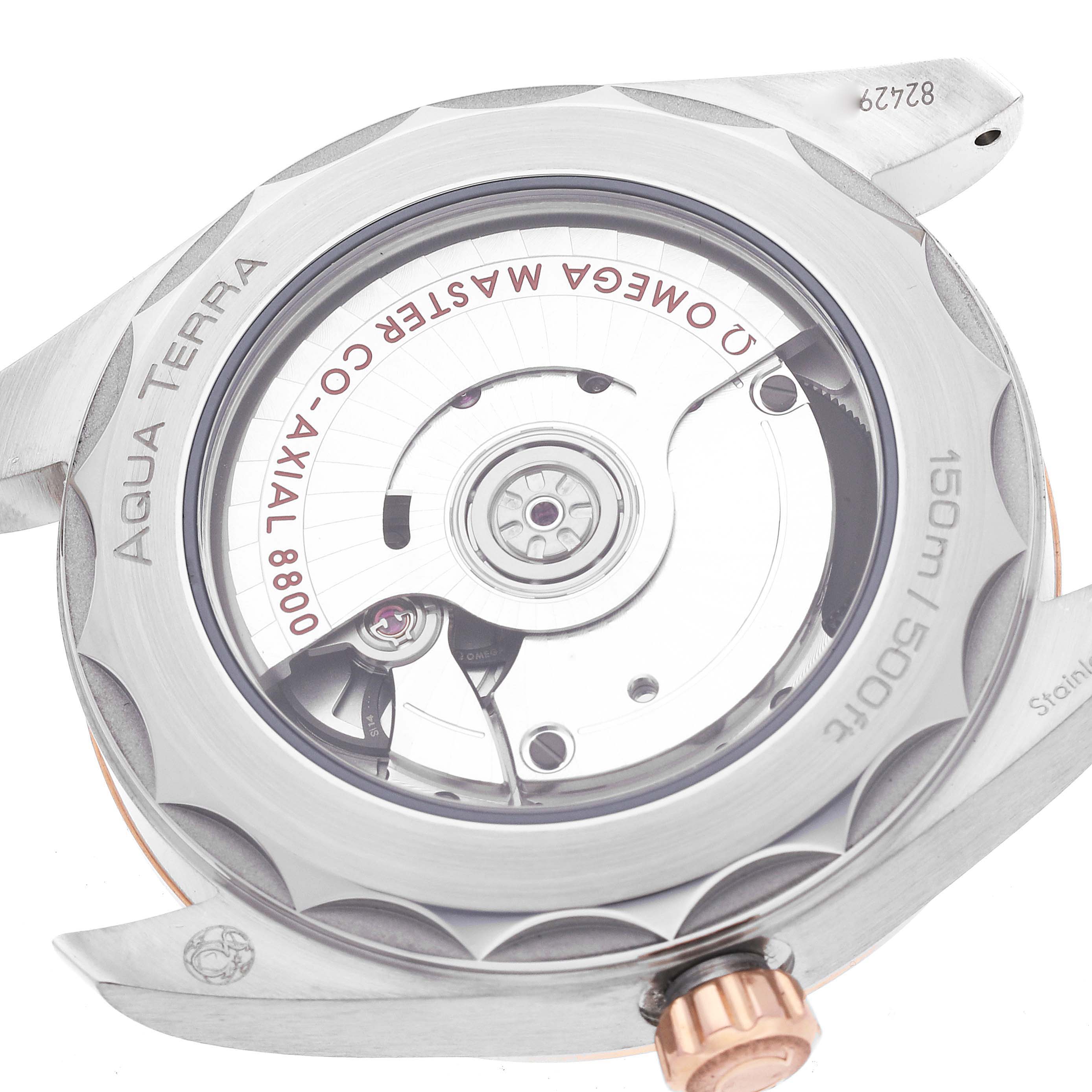 Omega Seamaster Aqua Terra Steel Rose Gold Mens Watch 38.0 MM 220.20.38.20.06.001