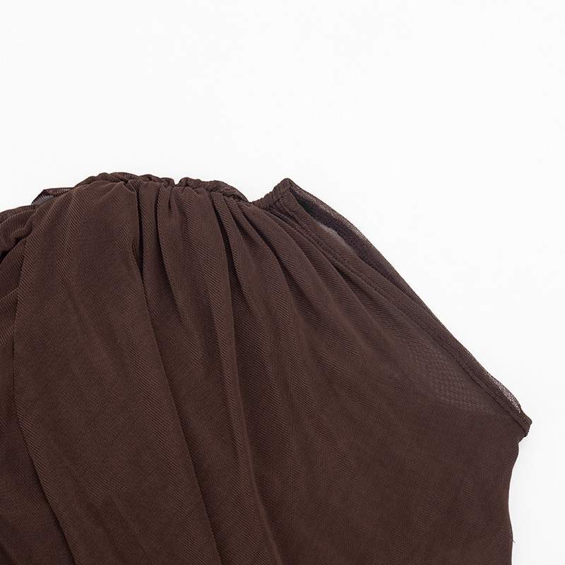 Women Spring Sexy Draped Top and Capri Pants Two-Piece Set