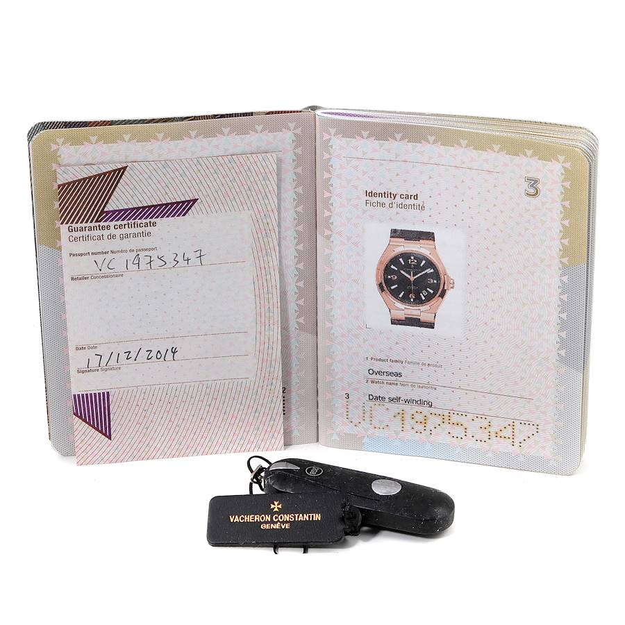 Vacheron Constantin Overseas Date Rose Gold Mens Watch 47040