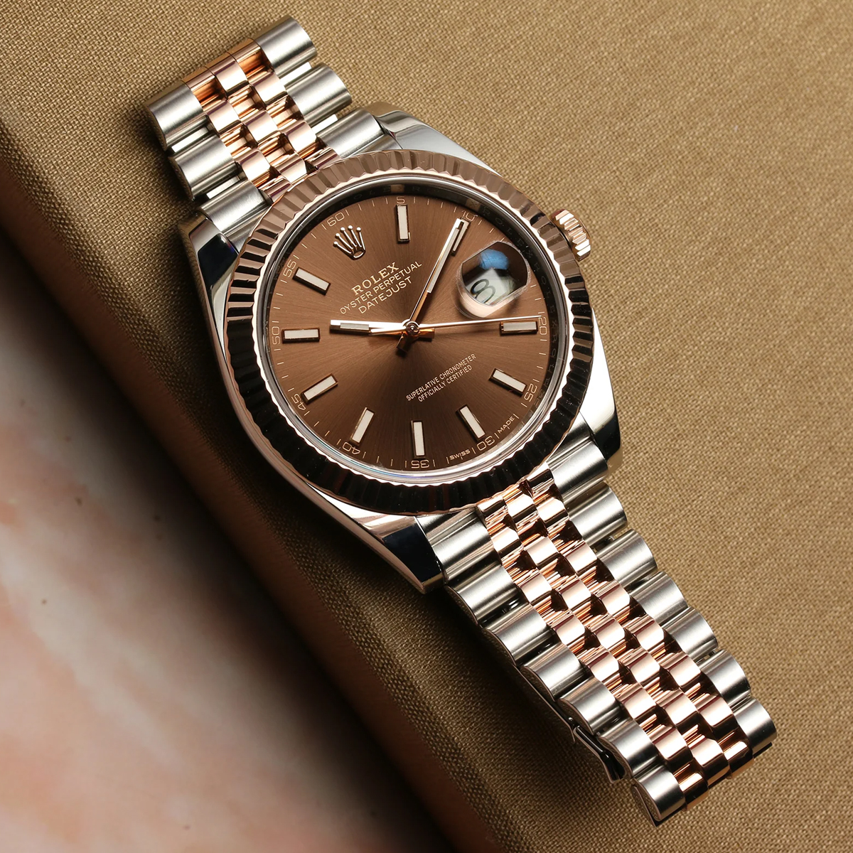 Rolex Datejust 41mm Jubilee Automatic Rose Gold & Steel Watch 126331
