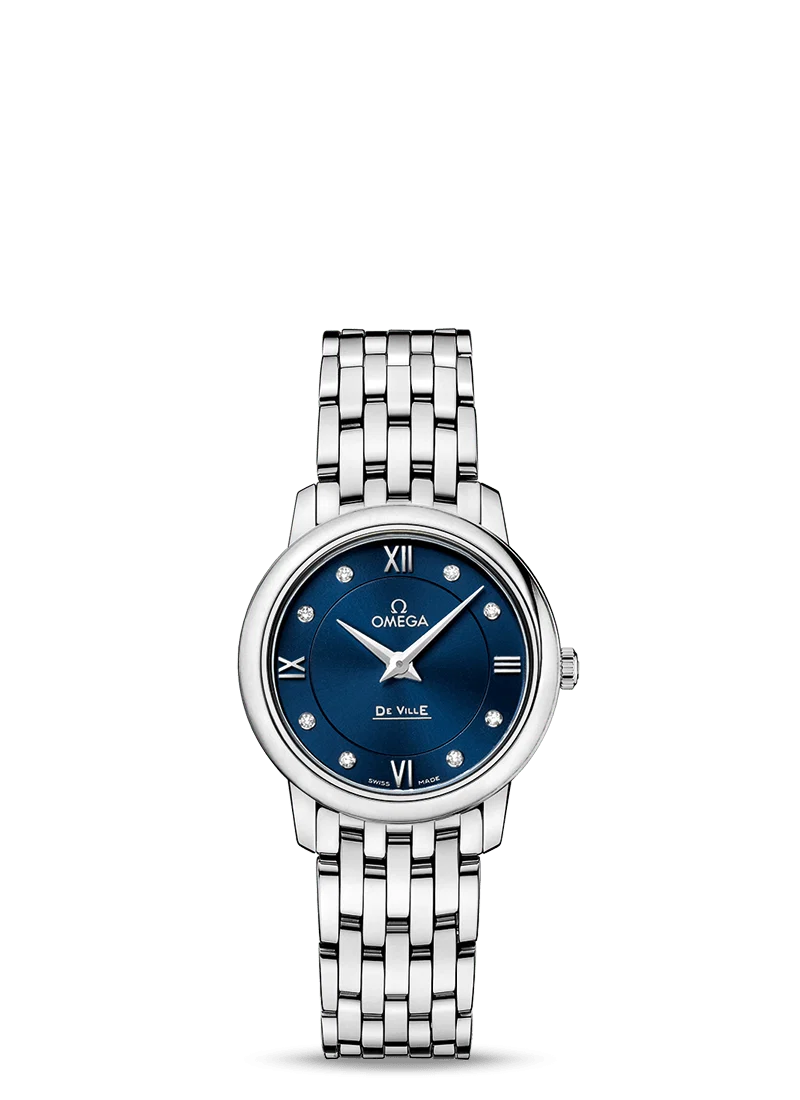 De Ville Steel Diamanten Watch 424.10.27.60.53.001