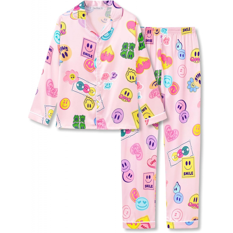 Silky Satin Pajama Long Sleeves Set