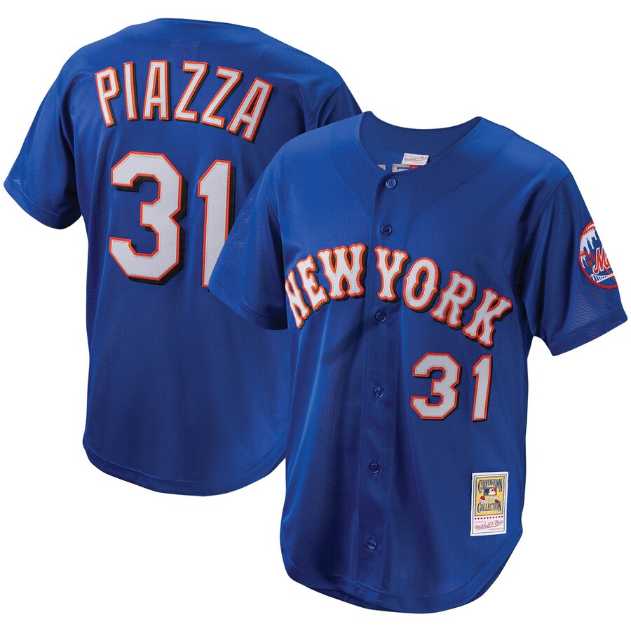 Mike Piazza New York Mets Mitchell&Ness Youth Cooperstown Collection Batting Practice Jersey Royal