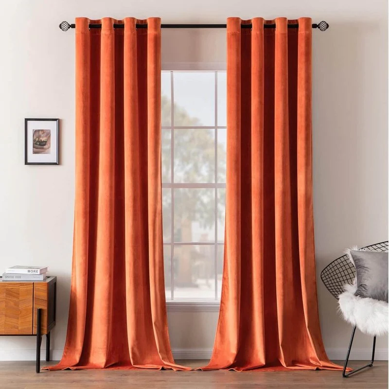 Custom Velvet Luxury Blackout Curtains  (2 Panels) - Grommet