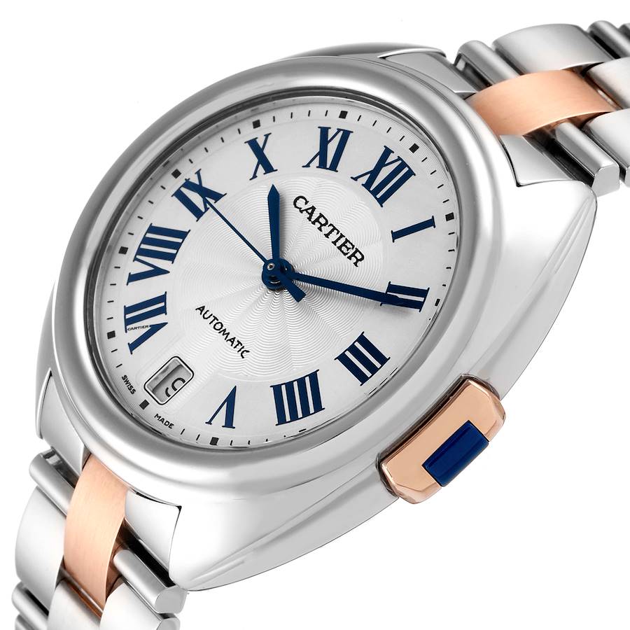 Cartier Cle Steel Rose Gold Automatic Ladies Watch W2CL0003