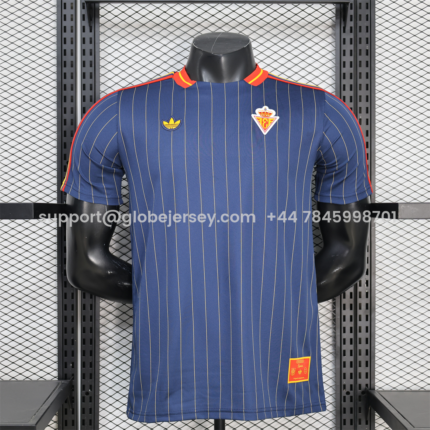 Spain 2026 Terrace Icon Retro Casual Style Deep Blue Jersey - Player Version