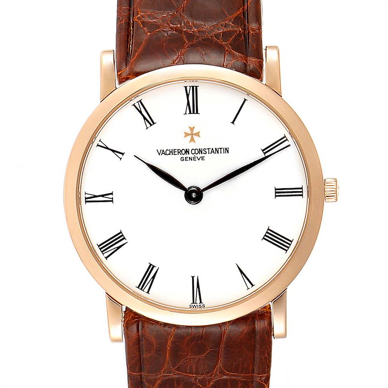 Vacheron Constantin Patrimony 18K Rose Gold Ultra Thin Mens Watch 33093