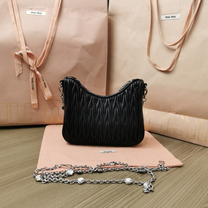 Replica Miu Miu Matelassé Crystal Black
