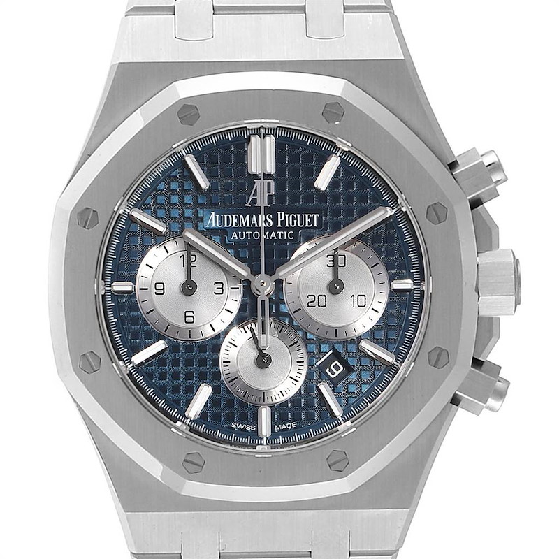 Audemars Piguet Royal Oak Blue Dial Chronograph Mens Watch 26331ST
